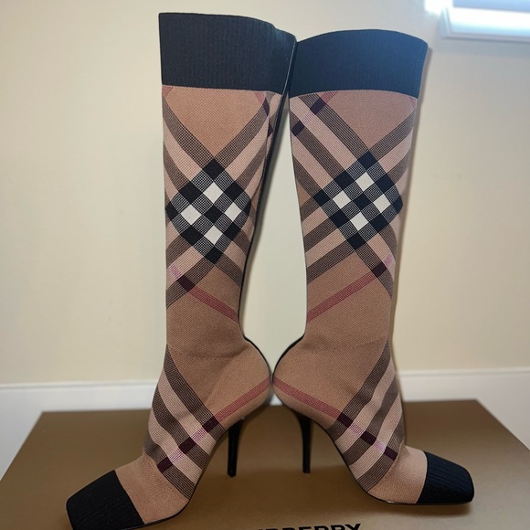 BURBERRY - Sock Style Boots - Picture 2 of 4